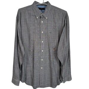 Tommy Hilfiger Men's Golf Plaid Button-Down Dress Shirt with Pocket Embroidery